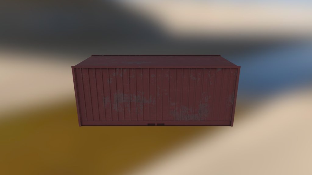 Container Red - 3D model by mol3qul [c220418] - Sketchfab