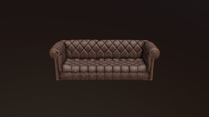 chesterfield couch 3D Model