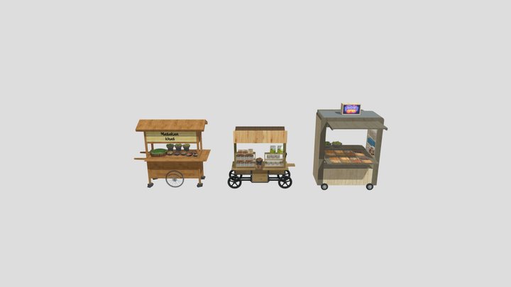 3 umkm bazar 3 unit – Modello 3D gratuito STL