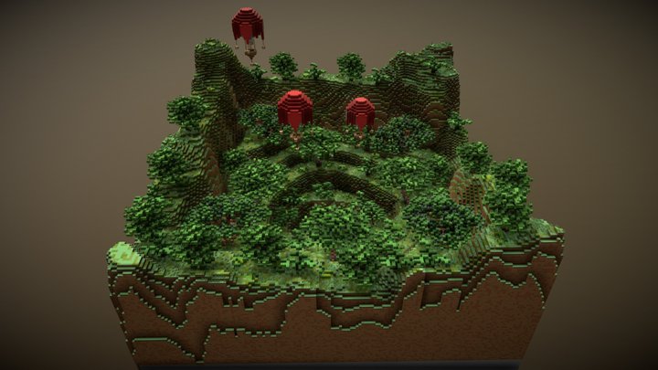 Jungle Arena 3D Model