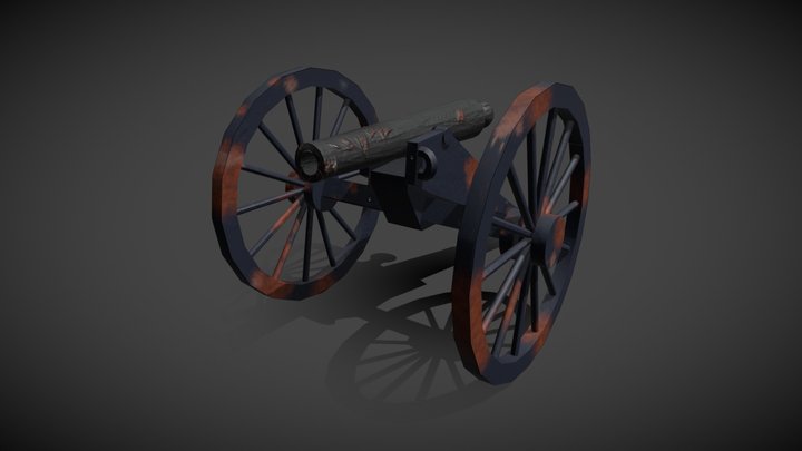 Cannon Textured 3D Model