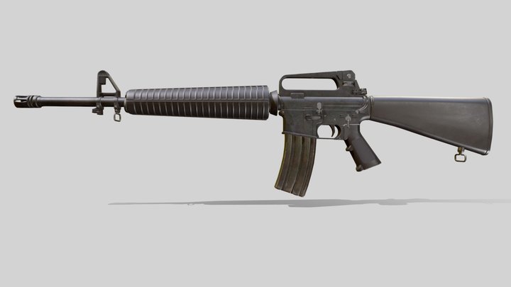 M16A2 Rifle 3D Model
