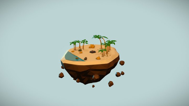Floating Island 3D Model