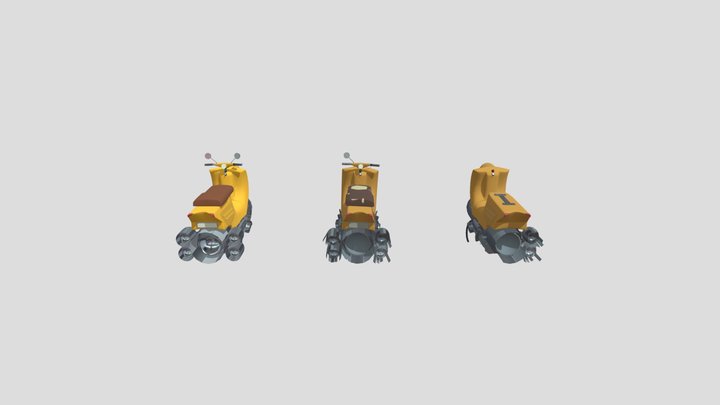 broken scooter XYZ HW 3D Model