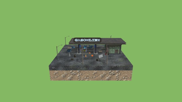 gasStation 3D Model