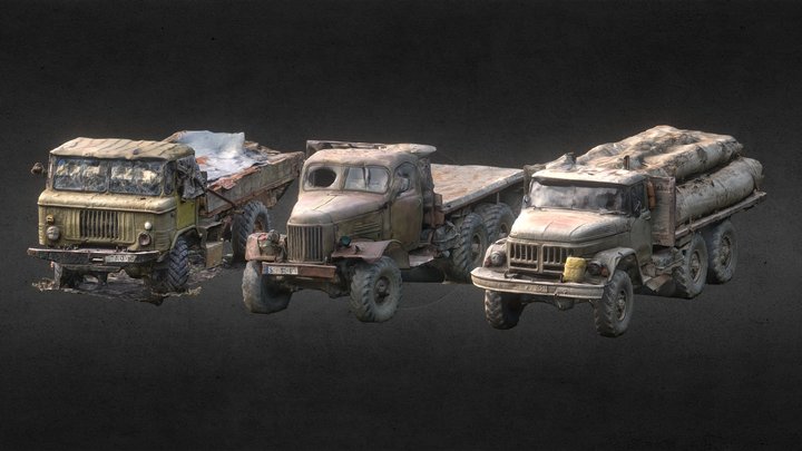 Soviet truck pack 3D Model