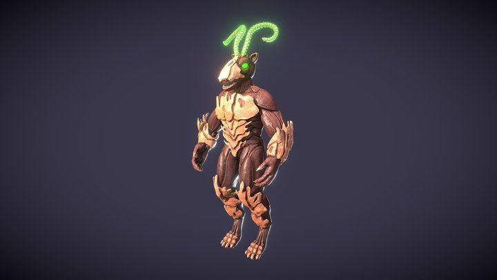 Creature Racker Sculpt Pose 3D Model