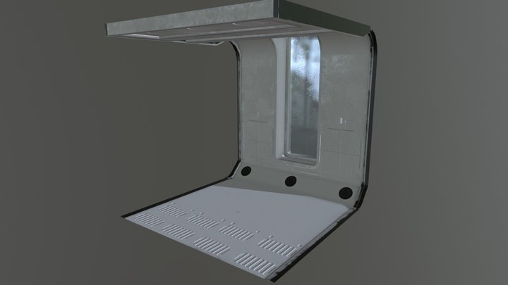 Modular Sci-Fi window piece 3D Model