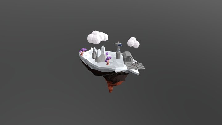 Island low poly 3D Model