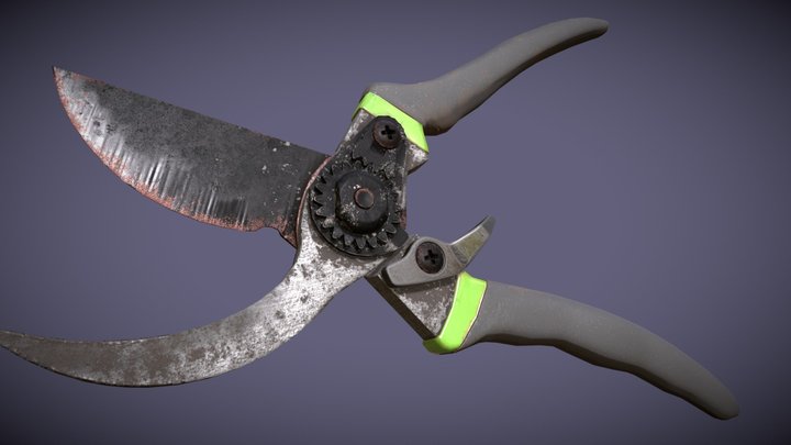 Kinzo Garden Scissors - Game Ready 3D Model