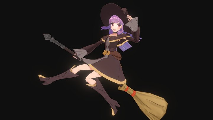 Witch Girl 3D Model