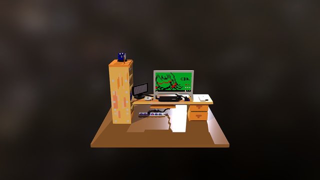 Office Table 3D Model