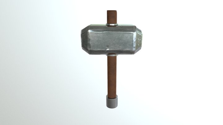 Hammer low poly Game Ready 3D Model