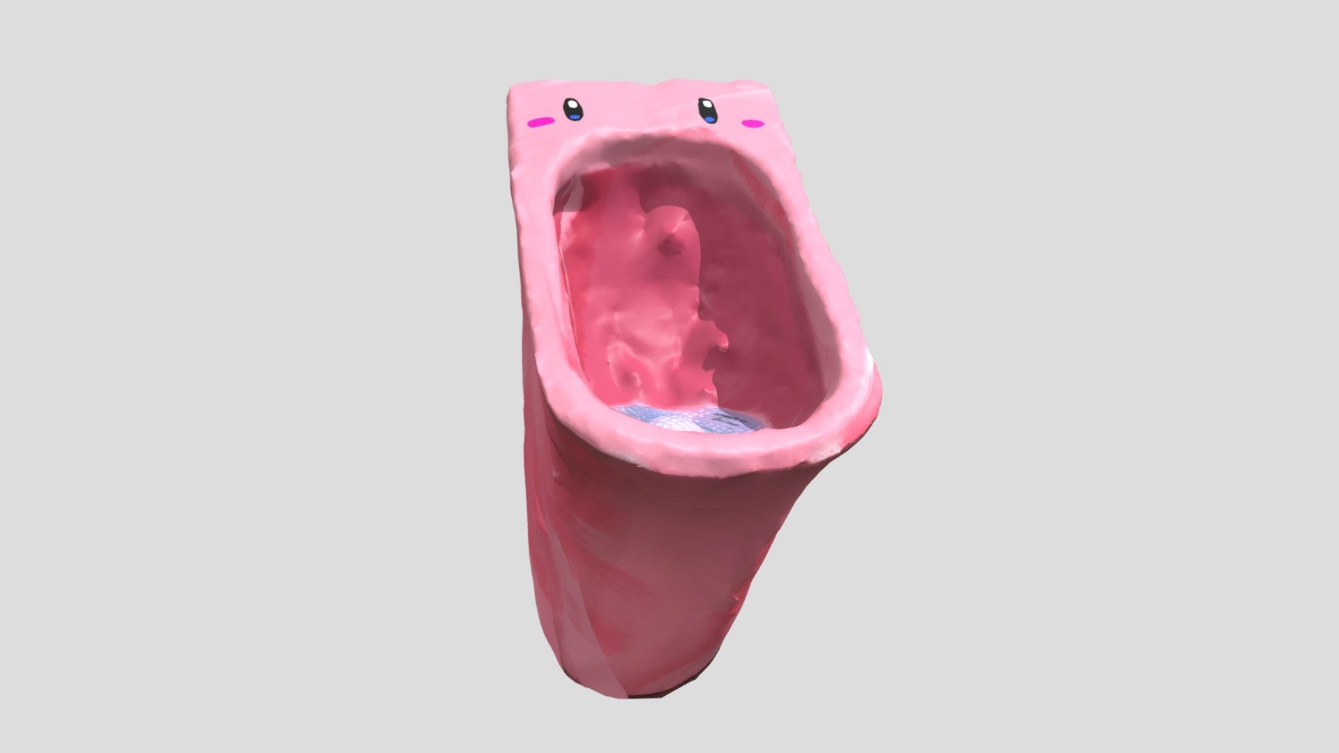 Standing Toilet Kirby (Limited Edition) Buy Royalty Free 3D model by