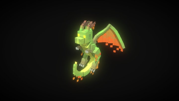 Baby Leaf Dragon 3D Model
