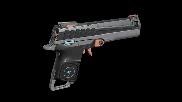 Sci-fi handgun 3D Model