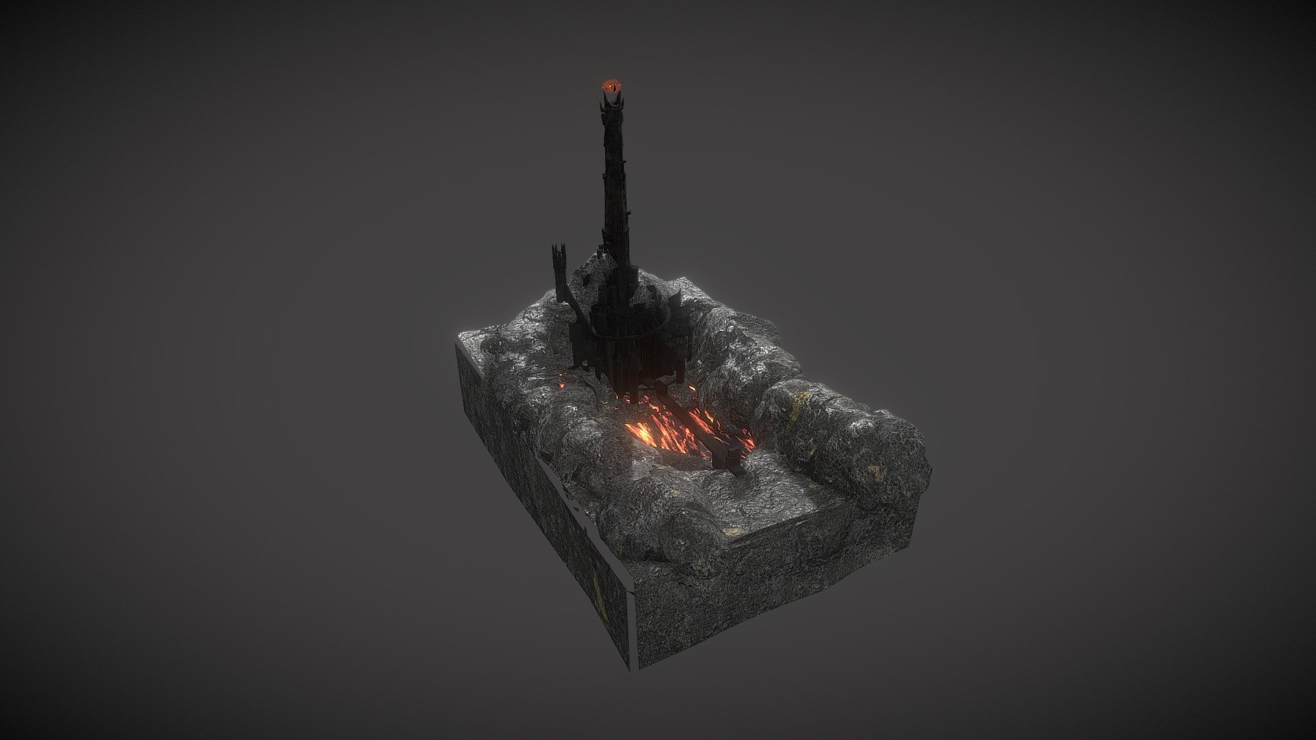 Lord of the rings Barad-Dûr - 3D model by MoaiStudioArt (@moaiart ...