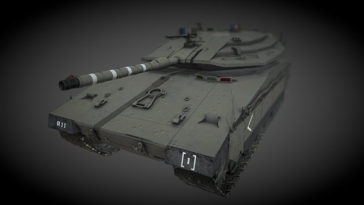 Tank Merkava MK.4 low poly 3D model 3D Model