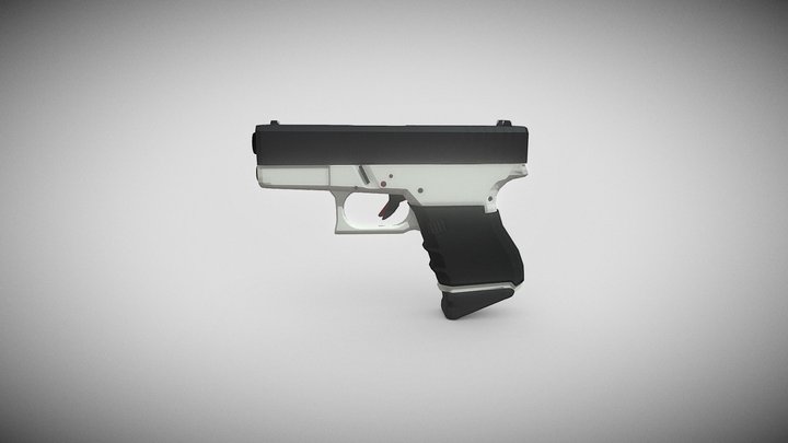 Lowpoly Pistol 3D Model