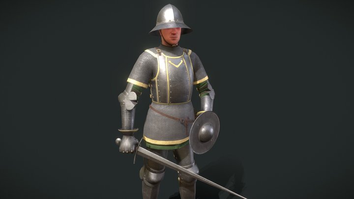Medieval Man At Arms 3D Model