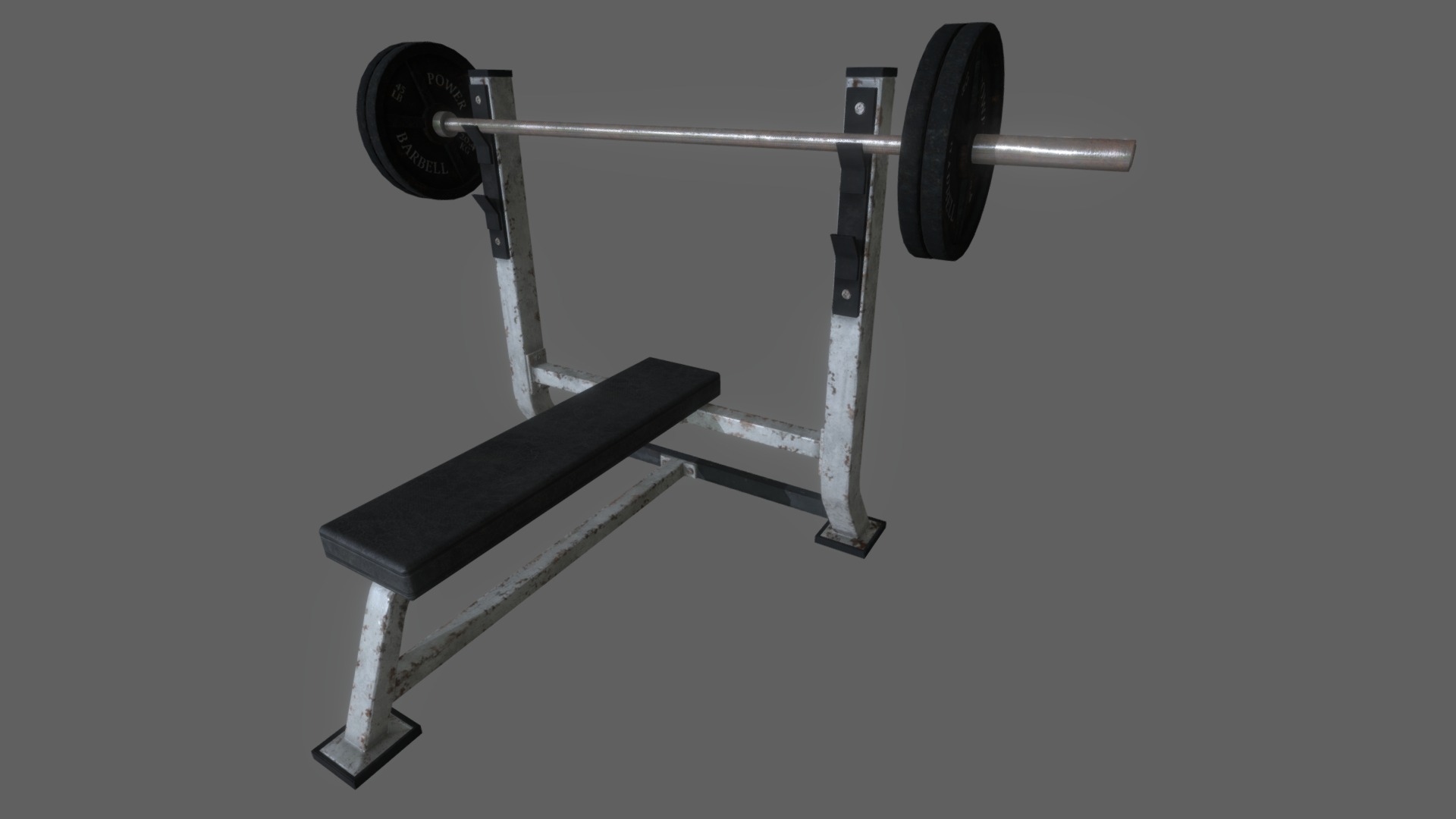 3D model Weight_Bench - This is a 3D model of the Weight_Bench. The 3D model is about a machine with a bar.