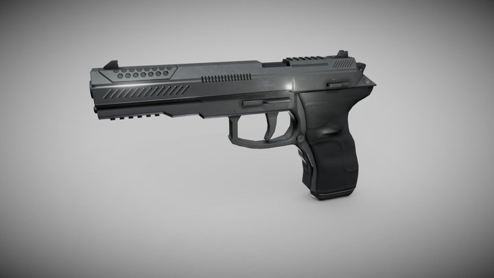 Sci-fi pistol 3D Model