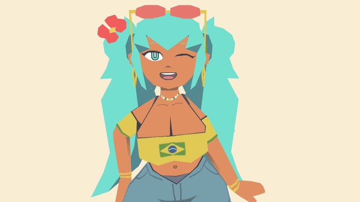 Brazilian Hatsune Miku 3D Model