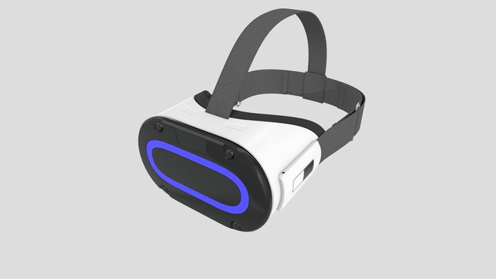 VR Helmet v07b - 1k textures 3D Model