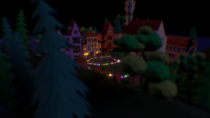 Cozy town 3D Model