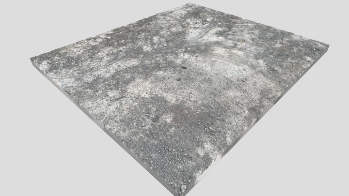 Concrete Construction Site Surface 3D Model