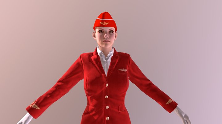 Fly Attendant 3D Model