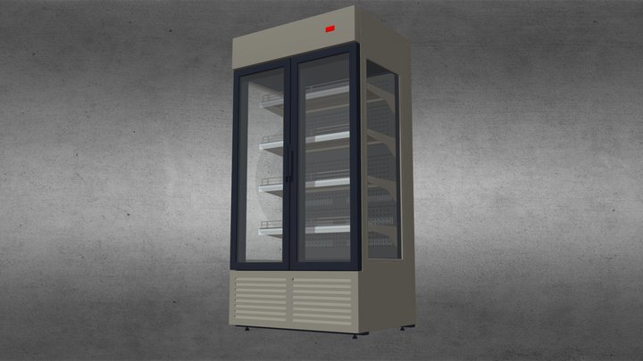 Double Closed Refrigerated Cabinet 3D Model
