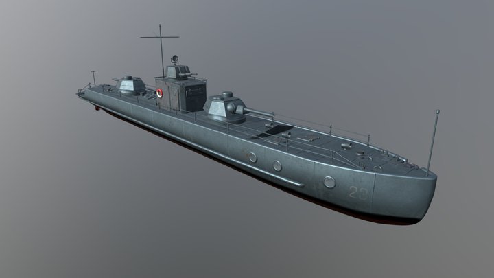 Armored Boat pr. 1124 3D Model