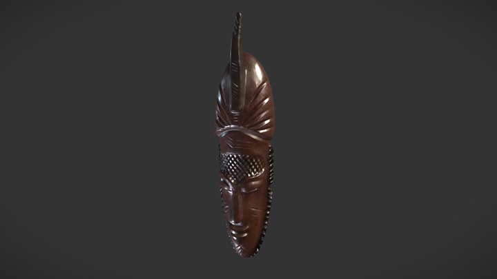 African Ebony Mask 3D Model