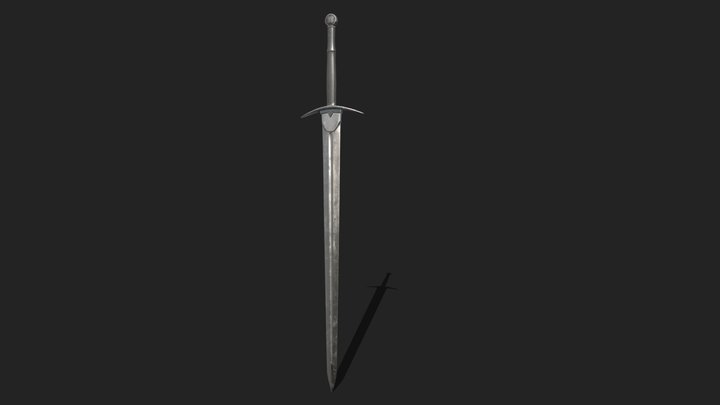 Bastard Sword 3D Model