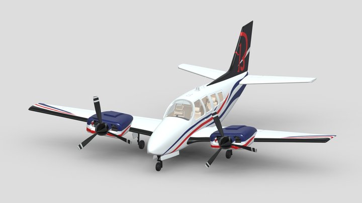 Beechcraft Baron G58 3D Model