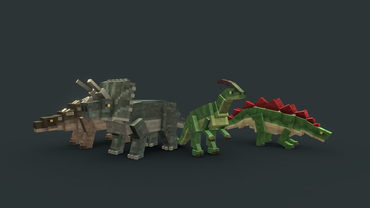 Dinosaurs 2 3D Model