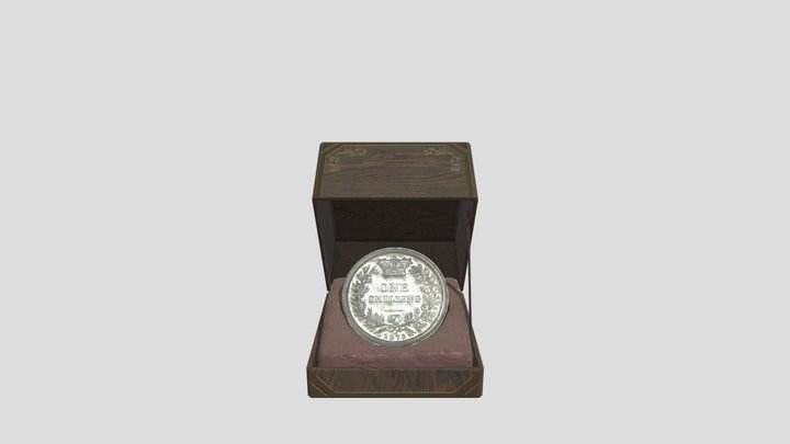 1873 Shilling - 3D Scan 3D Model
