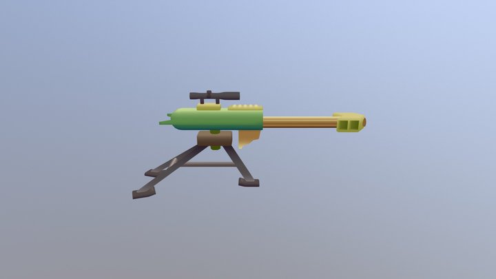 Sniper Turret Lvl 3 3D Model