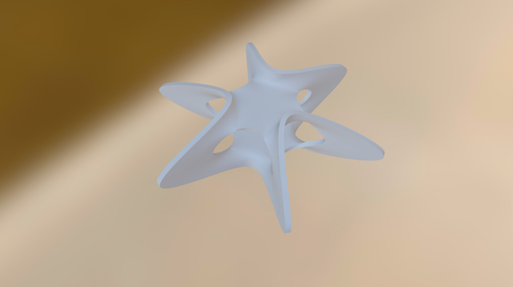 Trifold Star Pendant - Download Free 3d Model By William Zarek 