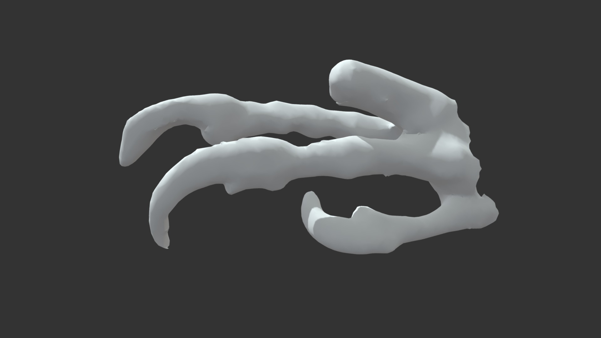 3D model Claw - This is a 3D model of the Claw. The 3D model is about a white mask with a black background.