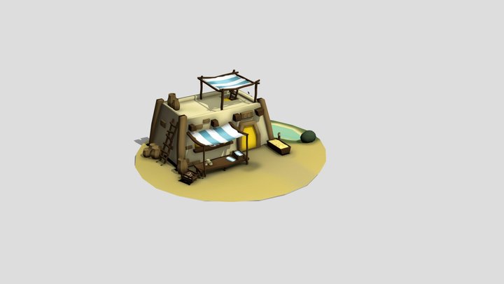 Egyptian Trader 3D Model