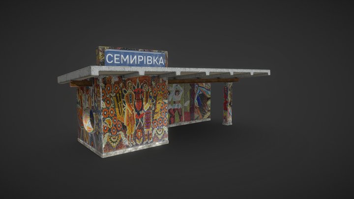 Bus Stop 3D Model