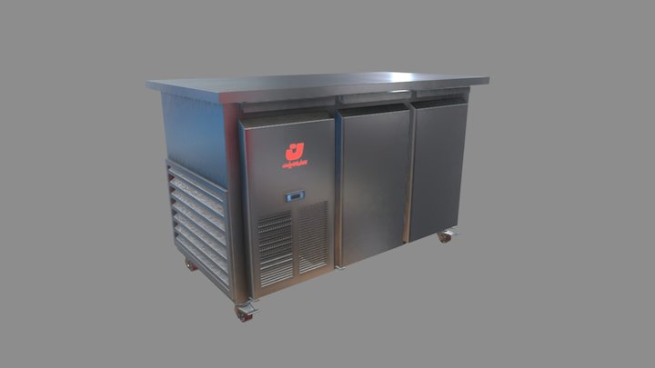 Top Flat Refrigerator_Close 3D Model