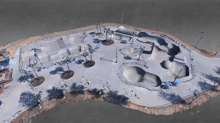Lake Cunningham Skatepark BMX Skateboarding 3D Model