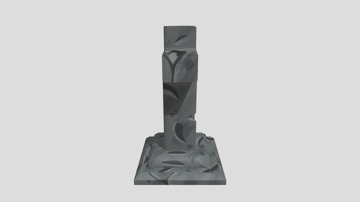Cross Gravestone 3D Model