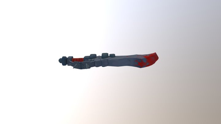 Low poly Orc sword 3D Model