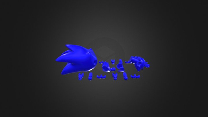 Sonic Action Figure - Pasta sonic (3D printing)