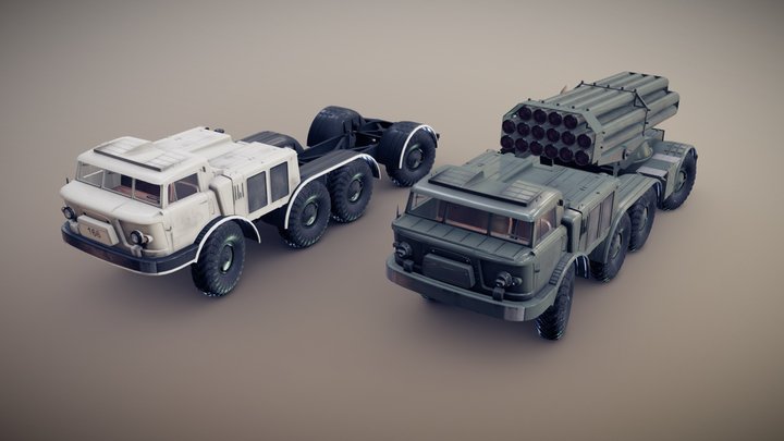 ZiL-135 Russian Military Truck 3D Model