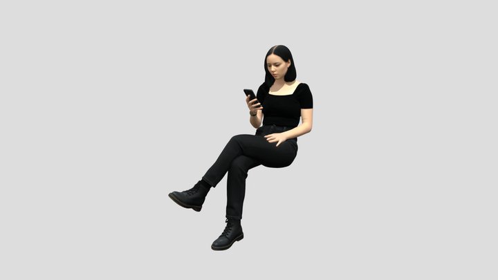 Quiet Moment with a Phone – Gratis 3D-model STL